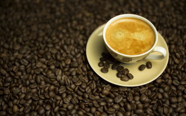 Coffee saucer beans spoon morning free wallpaper for desktop - medium preview image