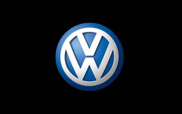 Blue white volkswagen logo digital free wallpaper for desktop - medium preview image