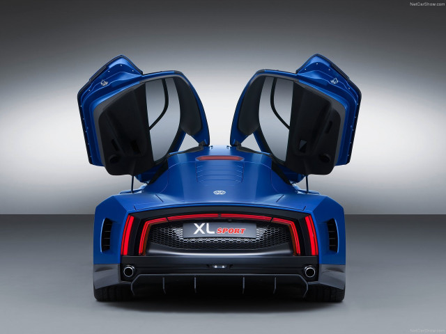 Blue sports car open hood free wallpaper for desktop - medium preview image