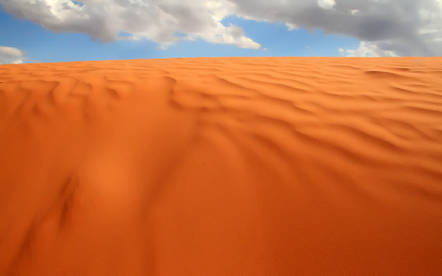 Orange desert sky clouds person free wallpaper for desktop - medium preview image