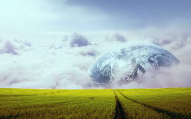 Large field cloud earth fantasy free wallpaper for desktop - medium preview image