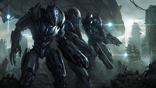 Sci fi warrior robotic weapon free wallpaper for desktop - medium preview image