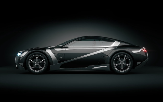 Black sports car panfuturism sharp free wallpaper for desktop - medium preview image
