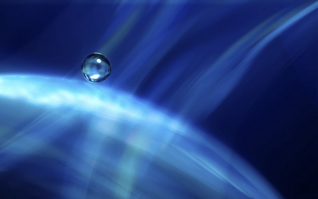 Water drop hologram blue sky free wallpaper for desktop - medium preview image