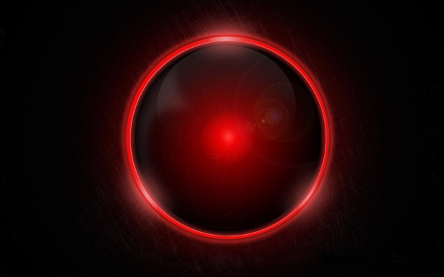 Red circle black background glowing free wallpaper for desktop - medium preview image
