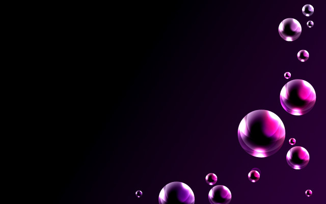 Purple background water bubbles black free wallpaper for desktop - medium preview image