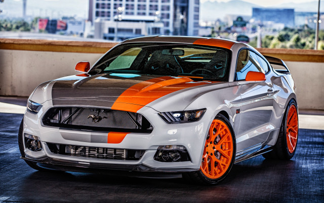 White orange mustang orange stripes free wallpaper for desktop - medium preview image