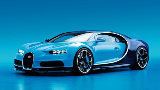 Blue bugatti studio photo photorealism free wallpaper for desktop - medium preview image