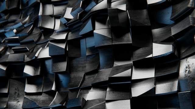 Large metal sculpture abstract deconstructivism free wallpaper for desktop - medium preview image