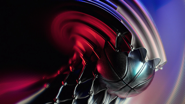 Metal object closeup red blue free wallpaper for desktop - medium preview image