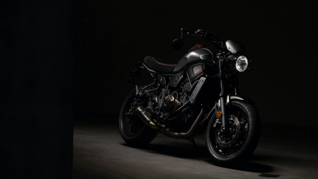 Motorcycle spotlight dark background neoclassicism free wallpaper for desktop - medium preview image