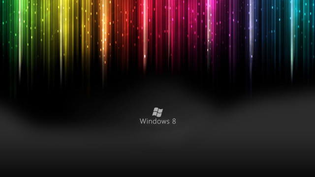 Rainbow background black window8 logo free wallpaper for desktop - medium preview image