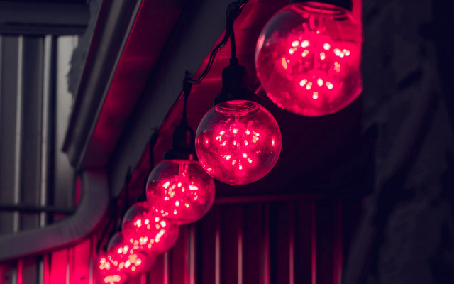 Red lights ceiling room neon free wallpaper for desktop - medium preview image