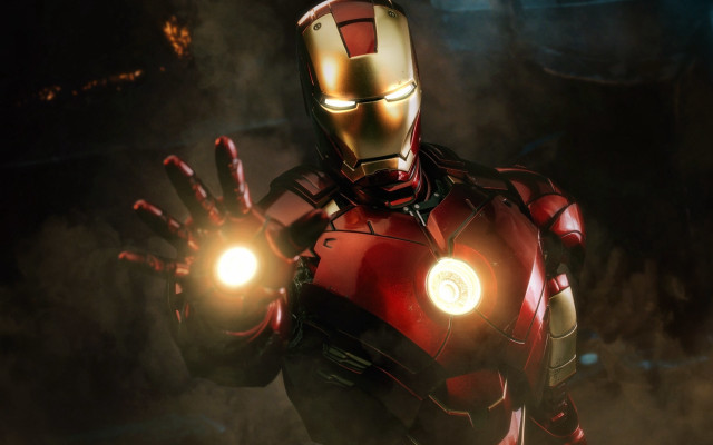 Glowing man suit light background free wallpaper for desktop - medium preview image