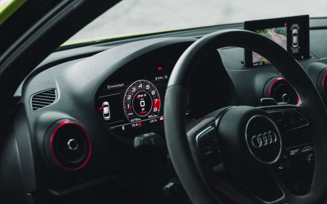 Car dashboard green red lights free wallpaper for desktop - medium preview image