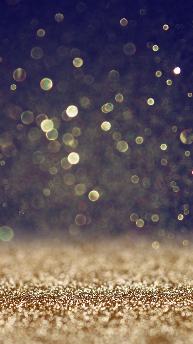 Blurry glittery gold white bokeh free wallpaper for mobile - medium preview image