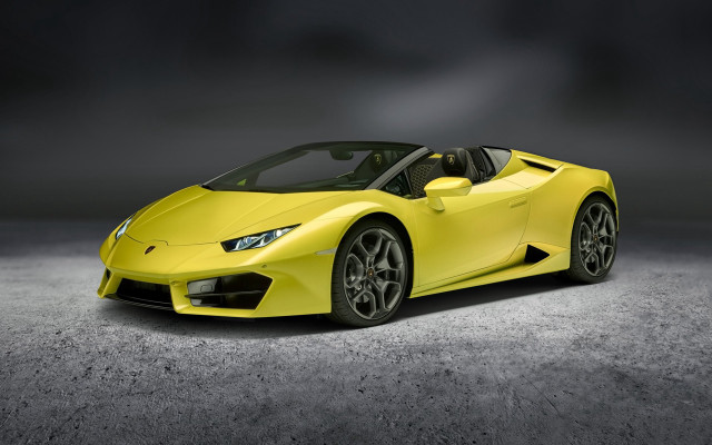 Yellow sports car dark room #5 free wallpaper for desktop - medium preview image