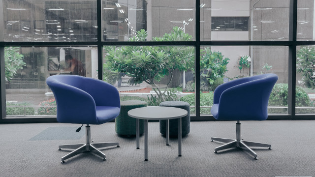 Chairs table largewindows plants indoor free wallpaper for desktop - medium preview image