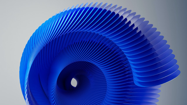 Blue sculpture circular design white free wallpaper for desktop - medium preview image