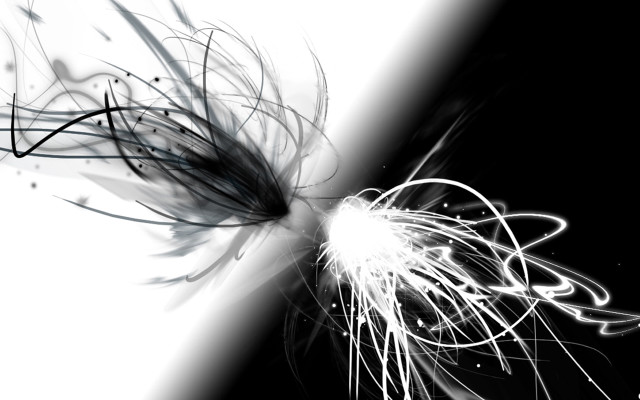Black white flower long hair free wallpaper for desktop - medium preview image