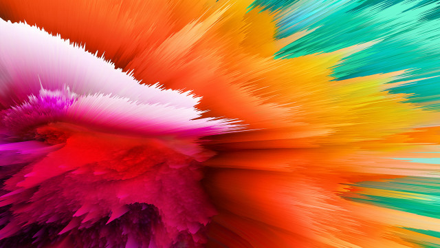 Colorful abstract feathers 3d generative free wallpaper for desktop - medium preview image
