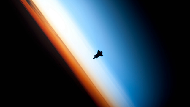 Bird flying over earth horizon free wallpaper for desktop - medium preview image