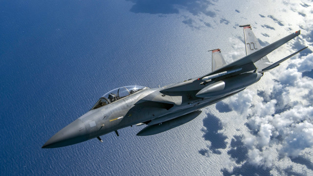 Fighter jet sky cloud water free wallpaper for desktop - medium preview image