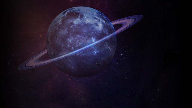 Planet rings star background space free wallpaper for desktop - medium preview image