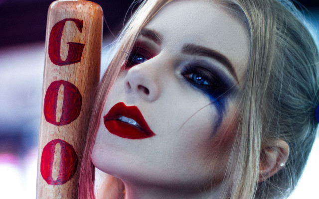 Woman makeup art bat go free wallpaper for desktop - medium preview image