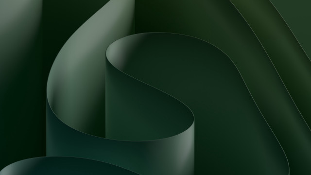 Green abstract curves vector generative free wallpaper for desktop - medium preview image