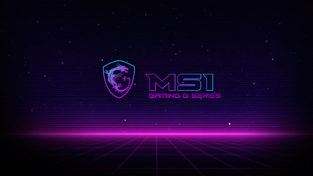 Msi gaming synthwave neon astronaut free wallpaper for desktop - medium preview image