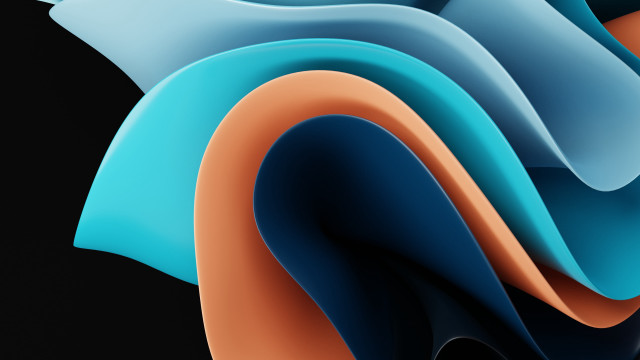 Black blue orange side white free wallpaper for desktop - medium preview image