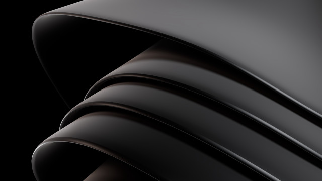 Black curved design 3d render free wallpaper for desktop - medium preview image