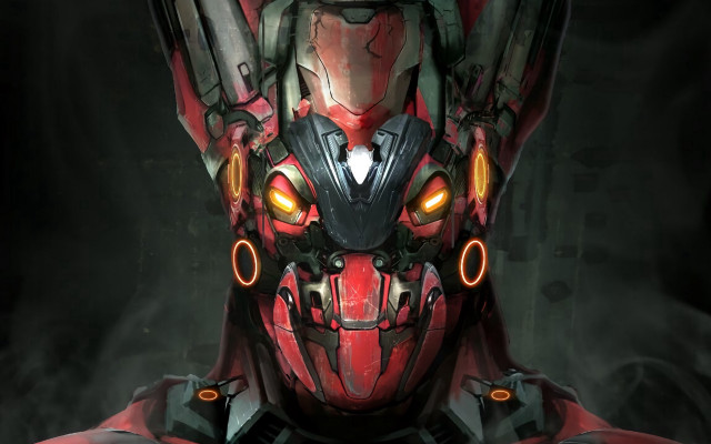 Robot cyberpunk cobra mecha glowing free wallpaper for desktop - medium preview image