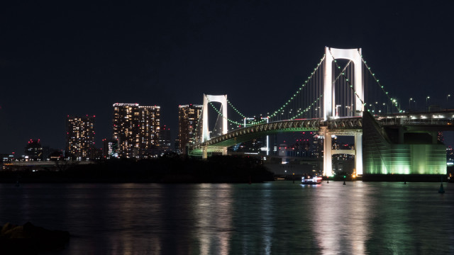 Bridge city lights night reflection #2 free wallpaper for desktop - medium preview image