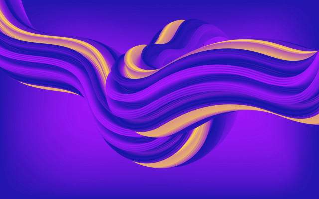 Purple yellow abstract wavy 3d free wallpaper for desktop - medium preview image
