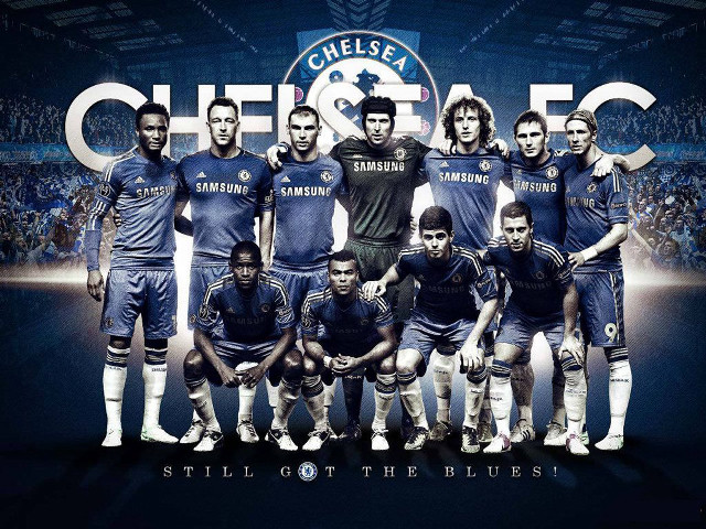 Soccer players team photo chelsea free wallpaper for desktop - medium preview image
