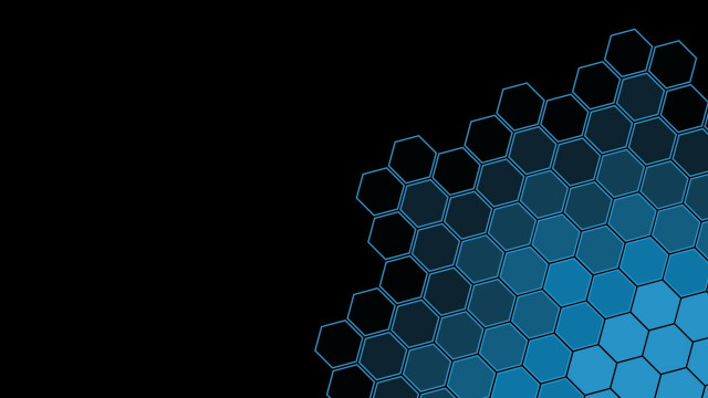 Blue honeycomb pattern black background free wallpaper for desktop - medium preview image
