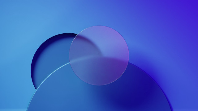 Blue abstract curved design holography free wallpaper for desktop - medium preview image