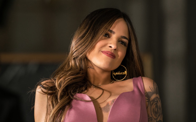 Arm tattoo pink dress earrings free wallpaper for desktop - medium preview image