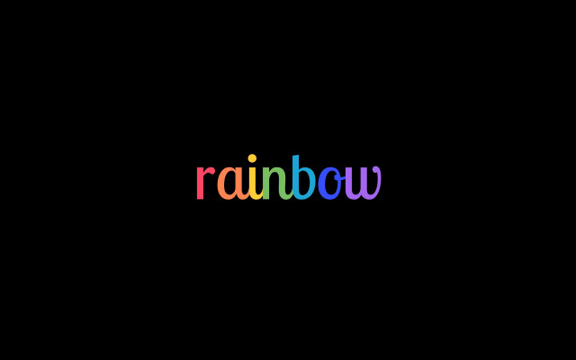 Rainbow word dark black triadic free wallpaper for desktop - medium preview image