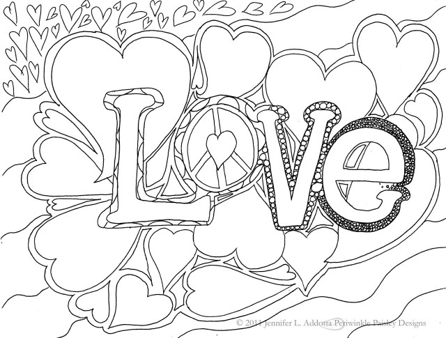 Love coloring page hearts bottom free wallpaper for desktop - medium preview image