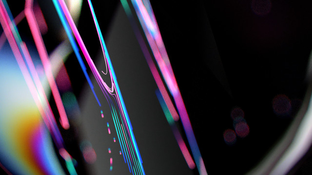 Clock closeup blurry colors lines free wallpaper for desktop - medium preview image