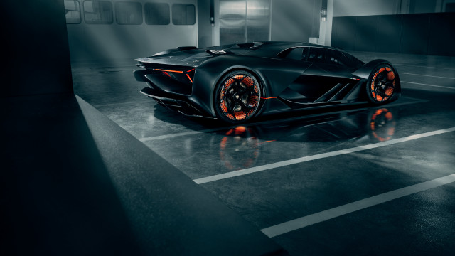 Black sports car dark room #21 free wallpaper for desktop - medium preview image