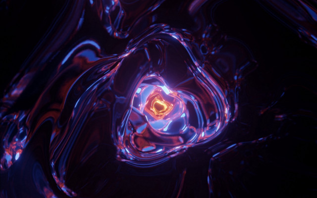 Purple blue flower raytraced cinema4d free wallpaper for desktop - medium preview image