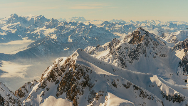 Mountain range view plane window free wallpaper for desktop - medium preview image