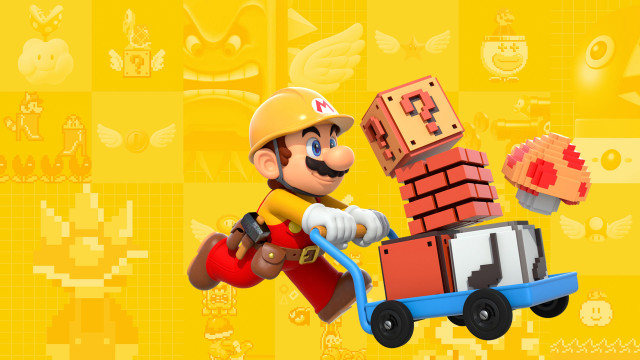 Mario bros cart red bricks free wallpaper for desktop - medium preview image