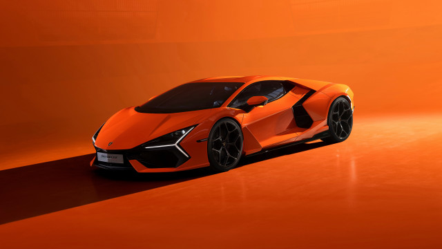 Orange sports car black rim free wallpaper for desktop - medium preview image
