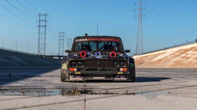 Small car red decal powerlines free wallpaper for desktop - medium preview image