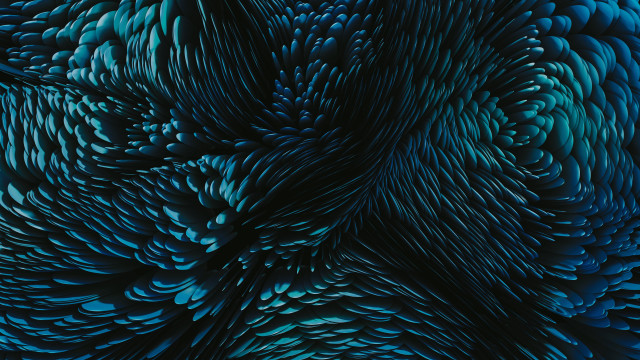 Blue abstract leaves flowers spiral free wallpaper for desktop - medium preview image